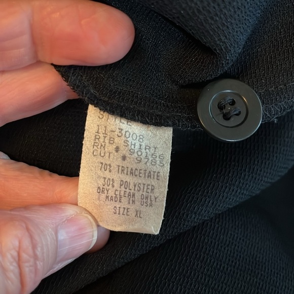 Garfield & Marks Vintage Knit Blazer Suit Jacket Womens Size XL 6 Button Black - Picture 6 of 6